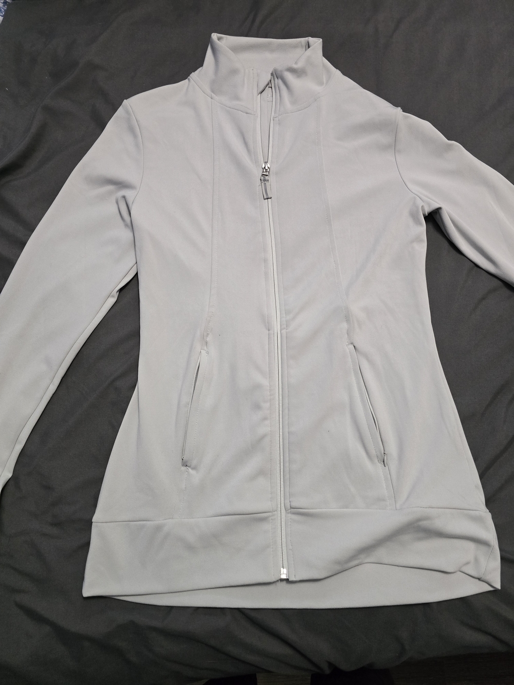 Jockey Light Gray Zip-Up Utility Jacket